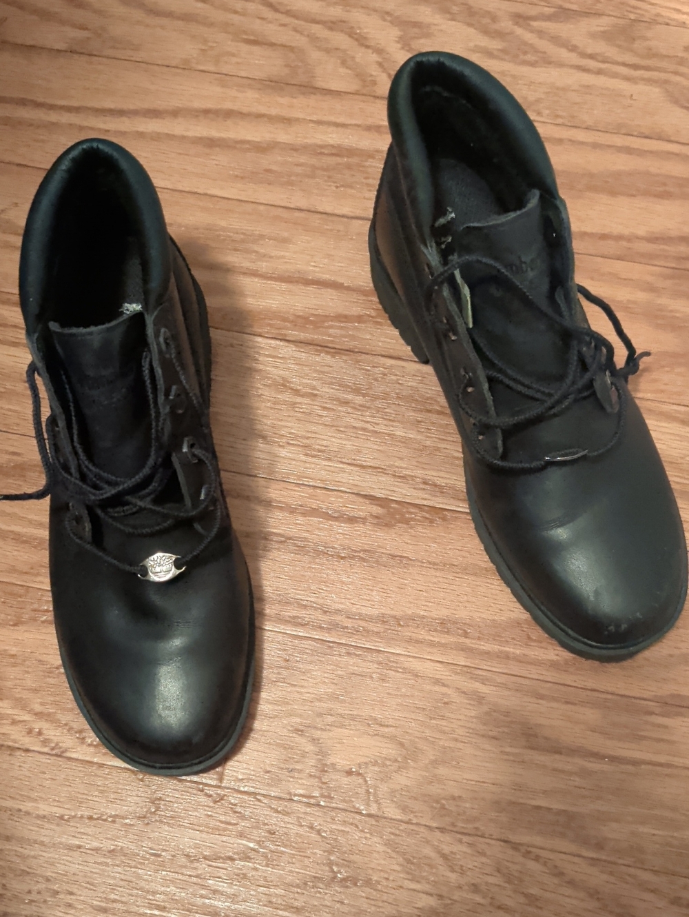 Timberland brand Black Lace-Up Ankle Boots